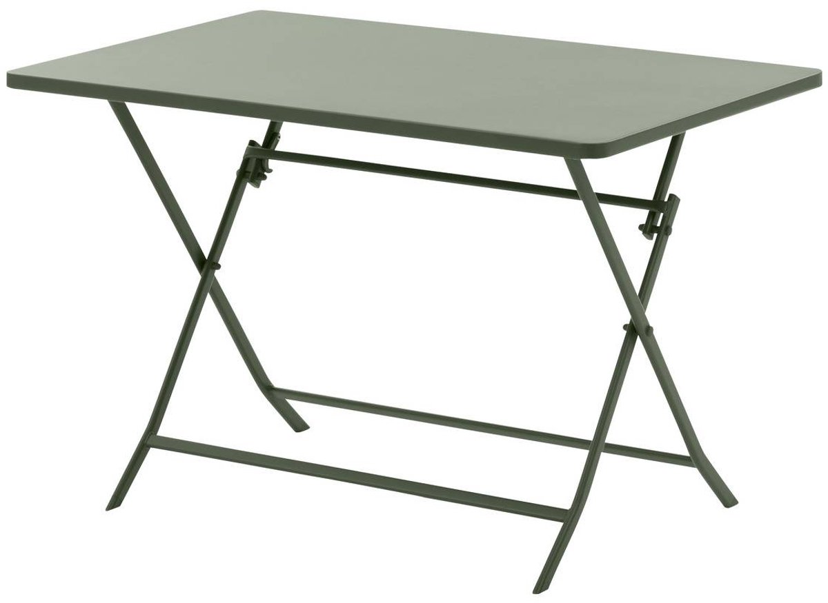 Rechthoekige opvouwbare tuintafel voor 4 personen van staal, GREENSBORO