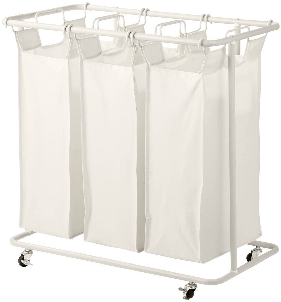 Wasmand op wieltjes met 3 vakken LINEA