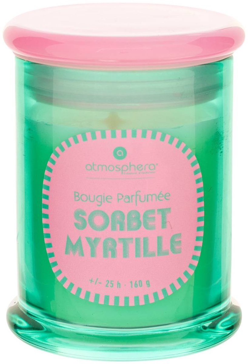 Geurkaars 160 g in gekleurd glazen potje SORBET