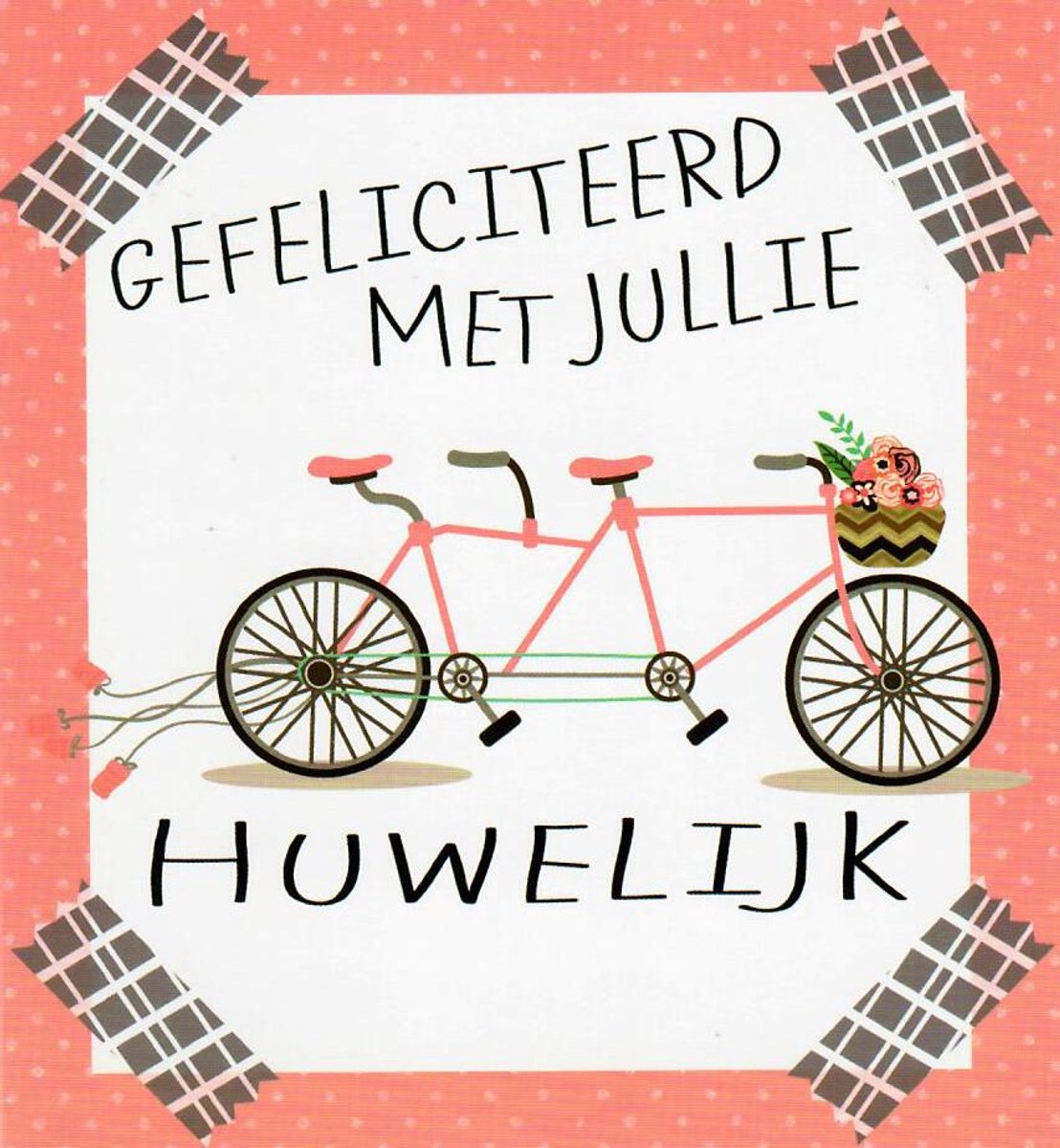 Wenskaart | 10 stuks | Gefeliciteerd met jullie huwelijk