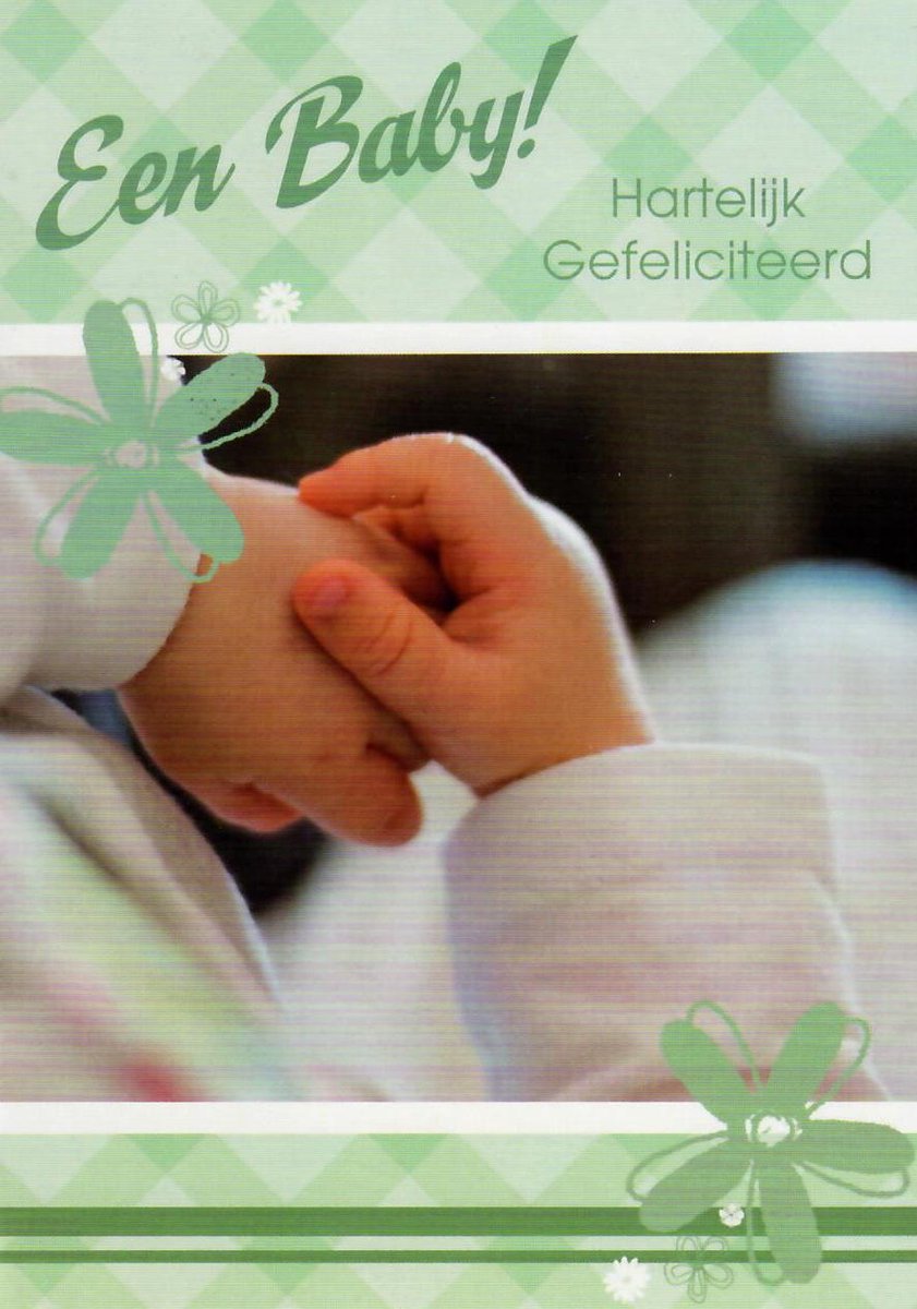 Geboortekaart | Wenskaart | 10 stuks | Een baby! Hartelijk gefeliciteerd