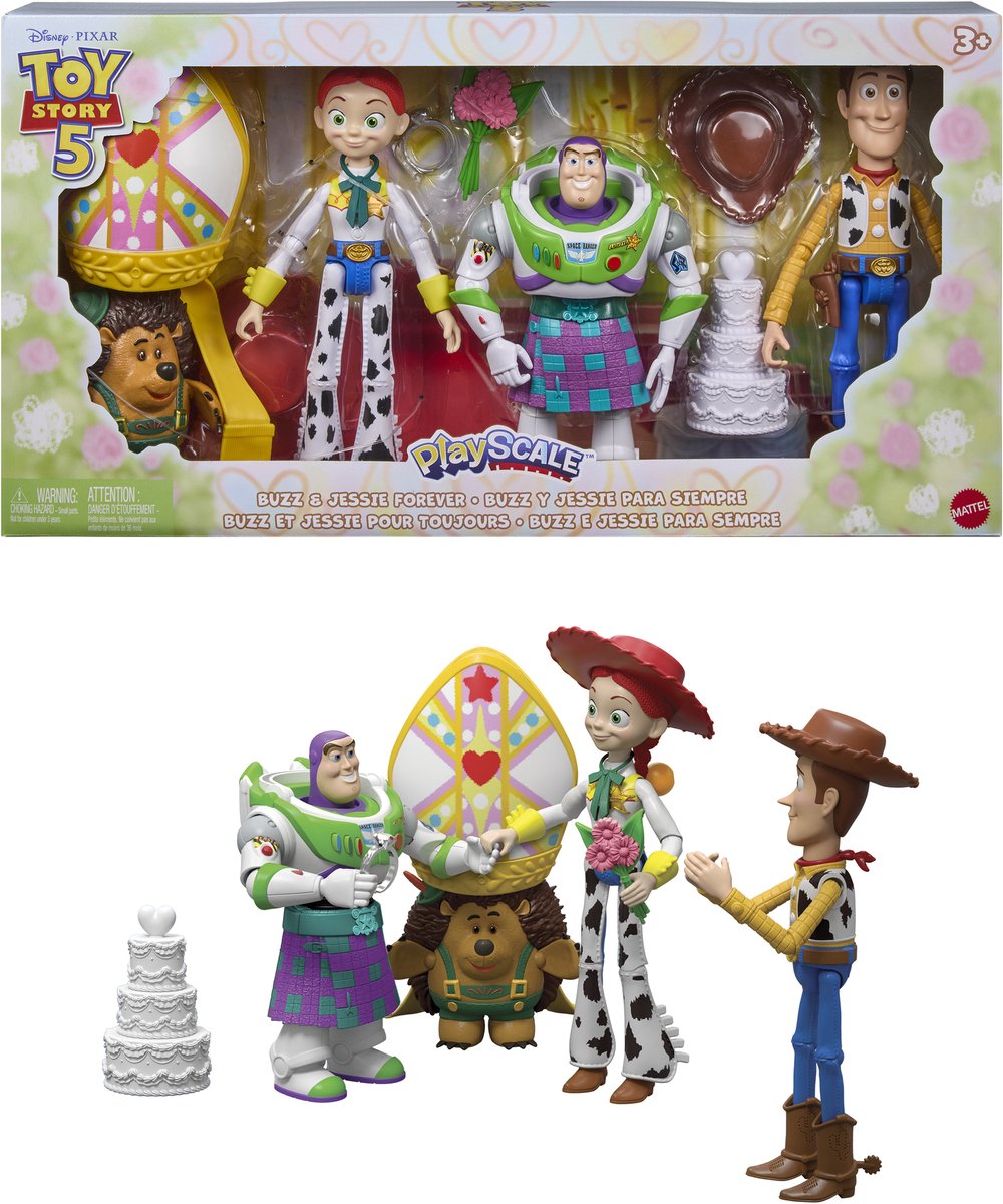 Disney en Pixar Toy Story 5 Buzz en Jessie Voor Altijd Speelfiguren - Pakket van 4 met Accessoires