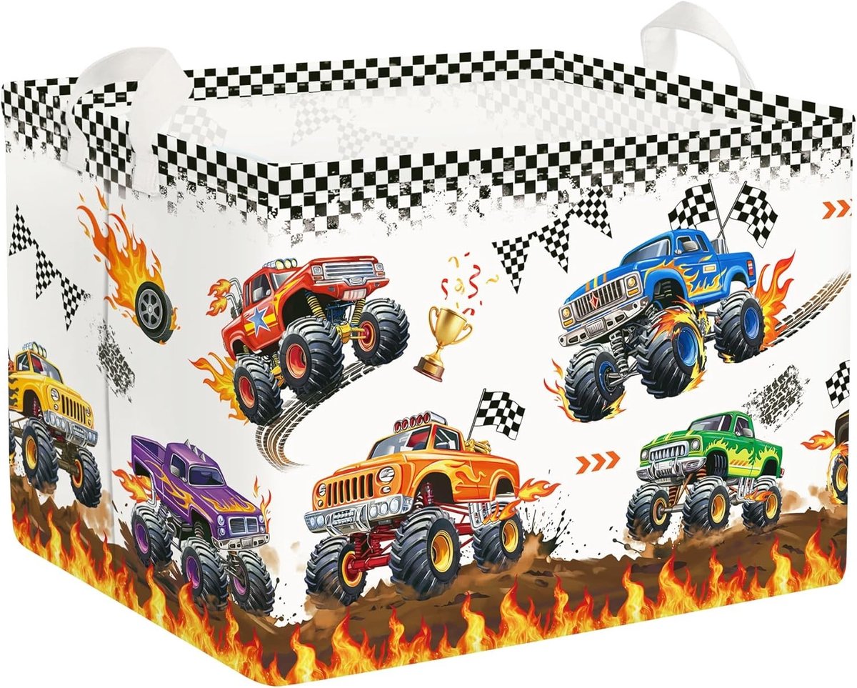 Vouwbare Wasmand voor Auto's - Opbergmand voor Boeken, Speelgoed en Kleding, 40x30x30cm, Ideaal voor Badkamer en Kinderkamer