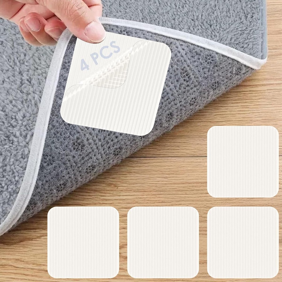 Carpet tape 10x10cm - dubbelzijdige pads - sterke hechting - ideaal voor vloerkleden - SnelShoppen