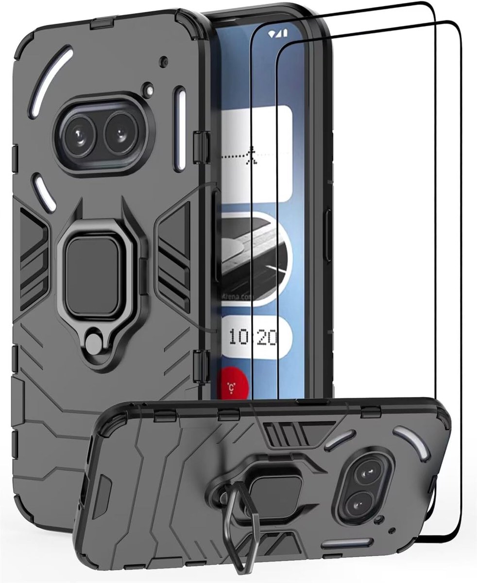 Mobiele telefoon hoes - Shockproof - Met ringhouder - Inclusief beschermfolie - ShopVlot