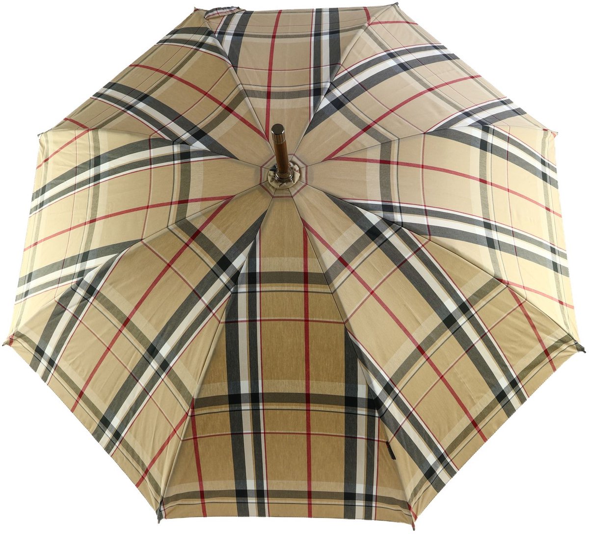 Knirps paraplu Chestnut Long Check Beige