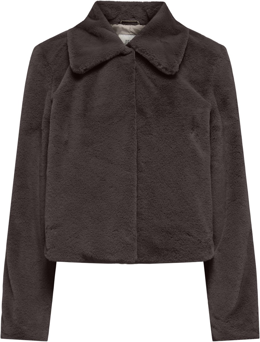 Jacqueline de Yong Jas Jdymacy Life Faux Fur Jacket Otw No 15353994 Chocolate Torte Dames Maat - XS