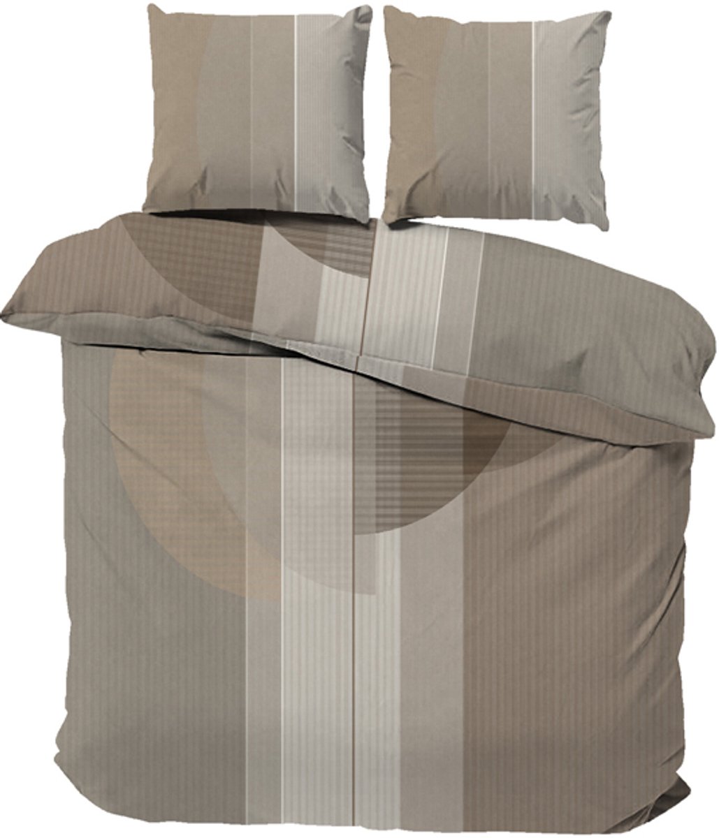 iSleep Dekbedovertrek Bas - Litsjumeaux XL - 260x200/220 cm - Naturel