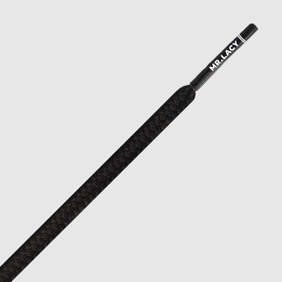 Schoenveters Mr. Lacy Goalies plat zwart Hexagrip voetbalschoenveters 125 cm