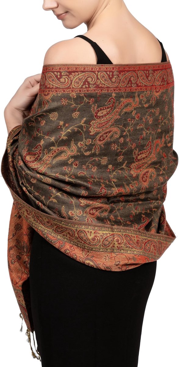 Omgoods - Vrouwelijke Pashmina Sjaal met Paisleypatroon