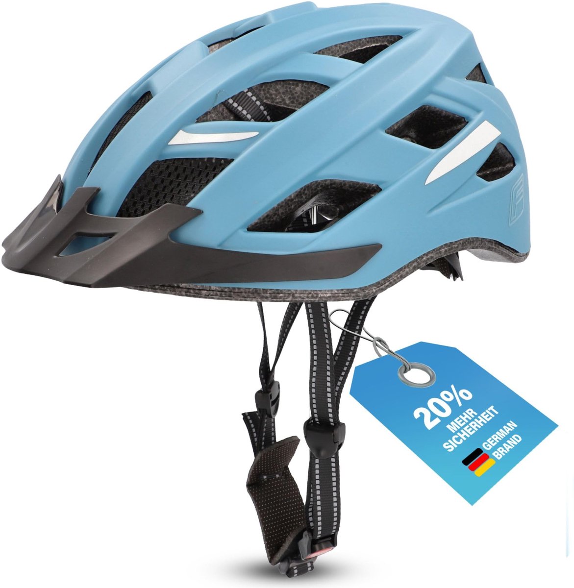 Omgoods - Fietsenhelm met LED Achterlicht en Verstelbare Binnenring L/XL