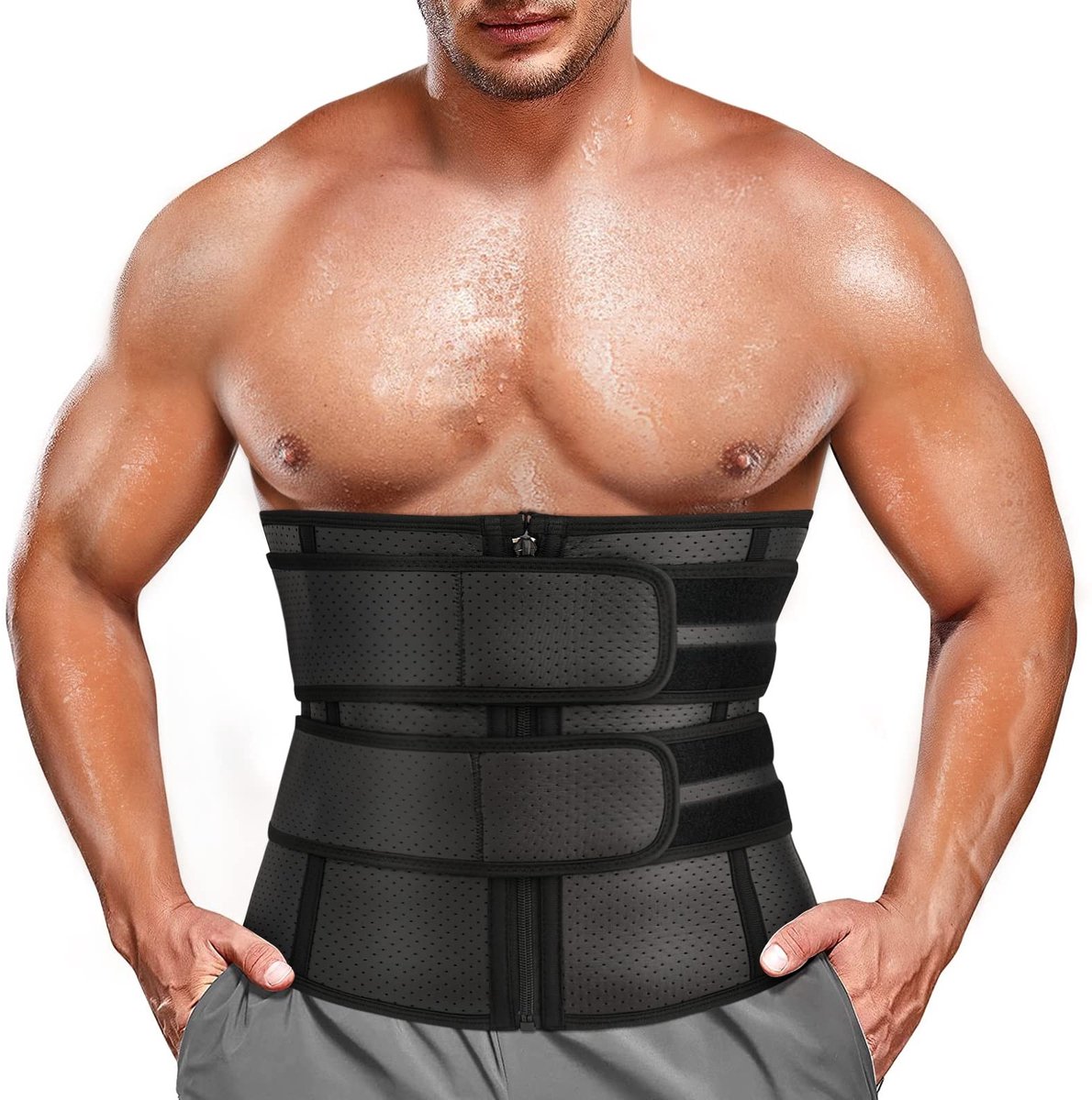 Omgoods - Neopreen Sweat Belt voor Mannen met Buikondersteuning XXL