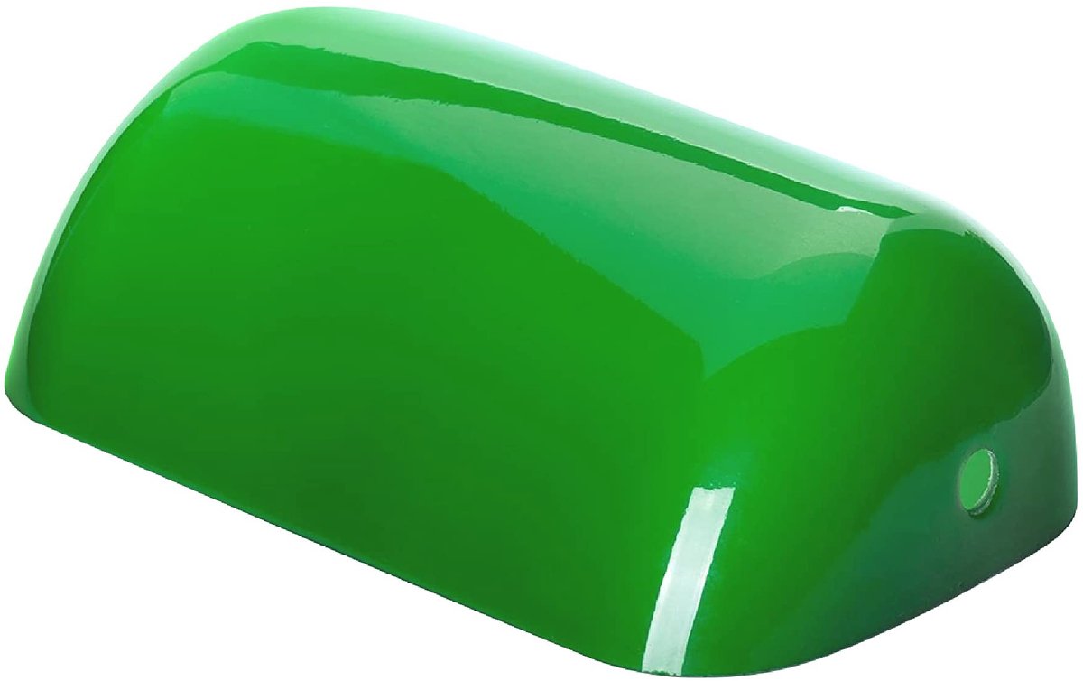 Omgoods - Vervangende Groene Glazen Lampenkap voor Banklamp, 225x135mm