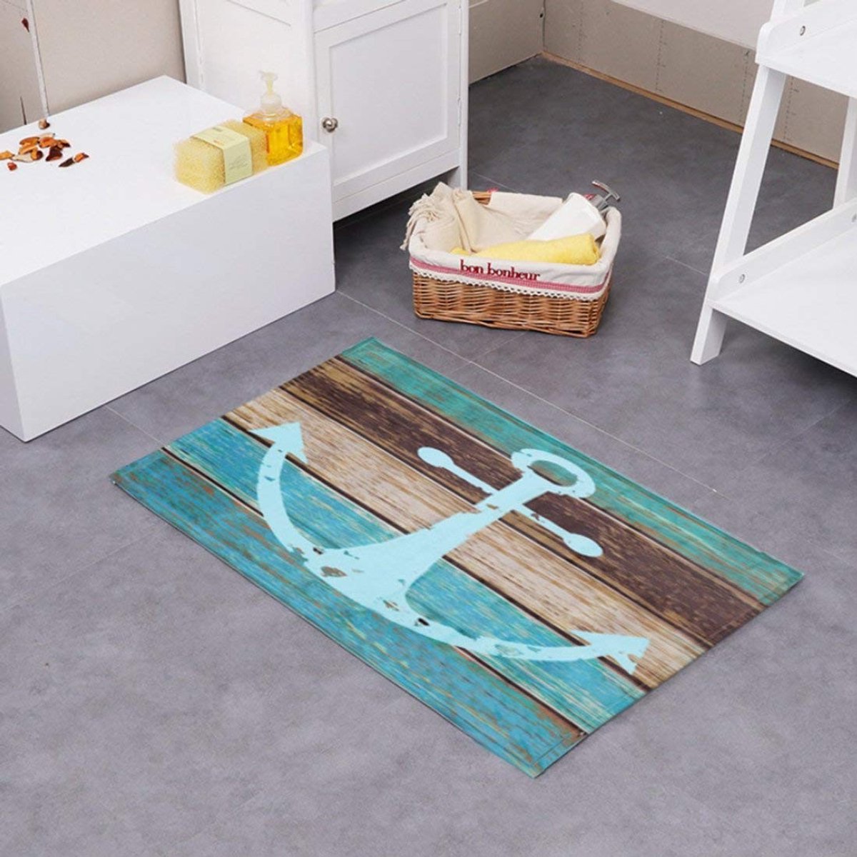Omgoods - Fluffy Badmat, Antislip en Sneldrogend, 50x80cm