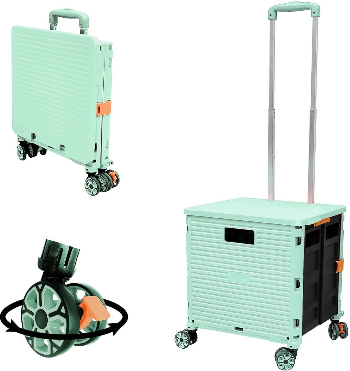 Omgoods - Vouwbare Transporttrolley met Telescopische Handgreep