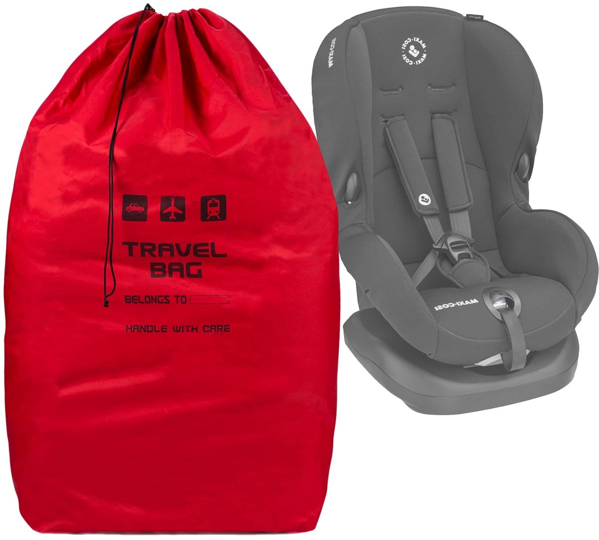 Omgoods - Rode Transporttas voor Kinderzitje 80 x 45 x 45 cm - Ideaal voor Reizen