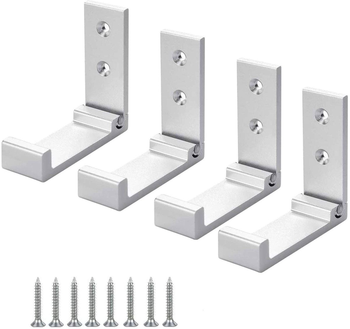 Omgoods - Set van 4 Vouwbare Wandhaken voor Huis en Kantoor