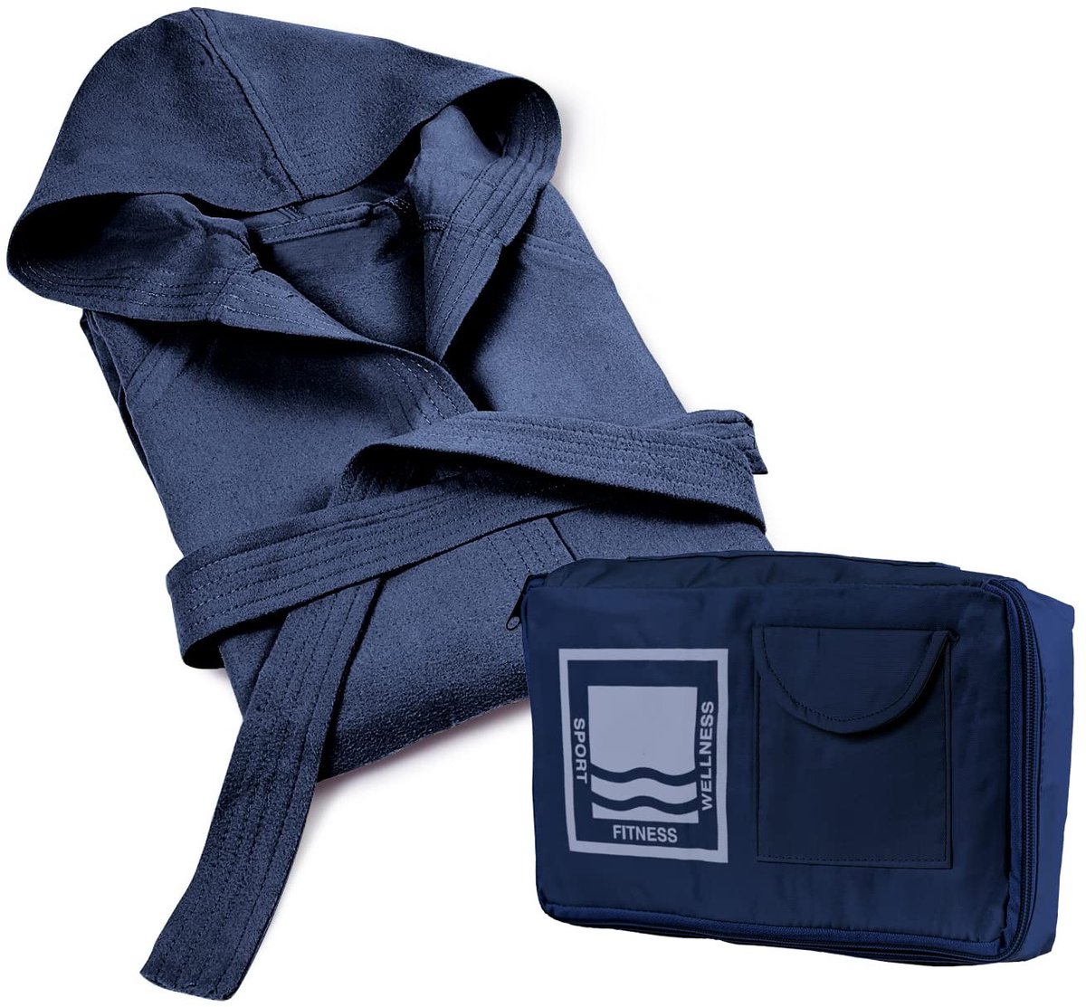Omgoods - Badjas van 100% Microfiber met Kap voor Comfort en Warmte