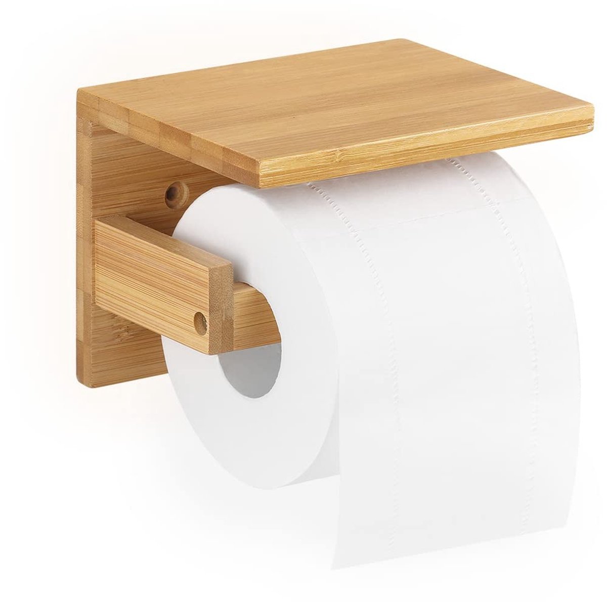 Omgoods - Bamboo Toiletpapier Houder voor Wandmontage