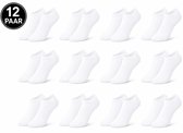 Breitex® Kindersokken Wit 31-34 – Enkelsokken – Sneakersokken – 12 Paar – Lage Katoenen Sokken – Unisex