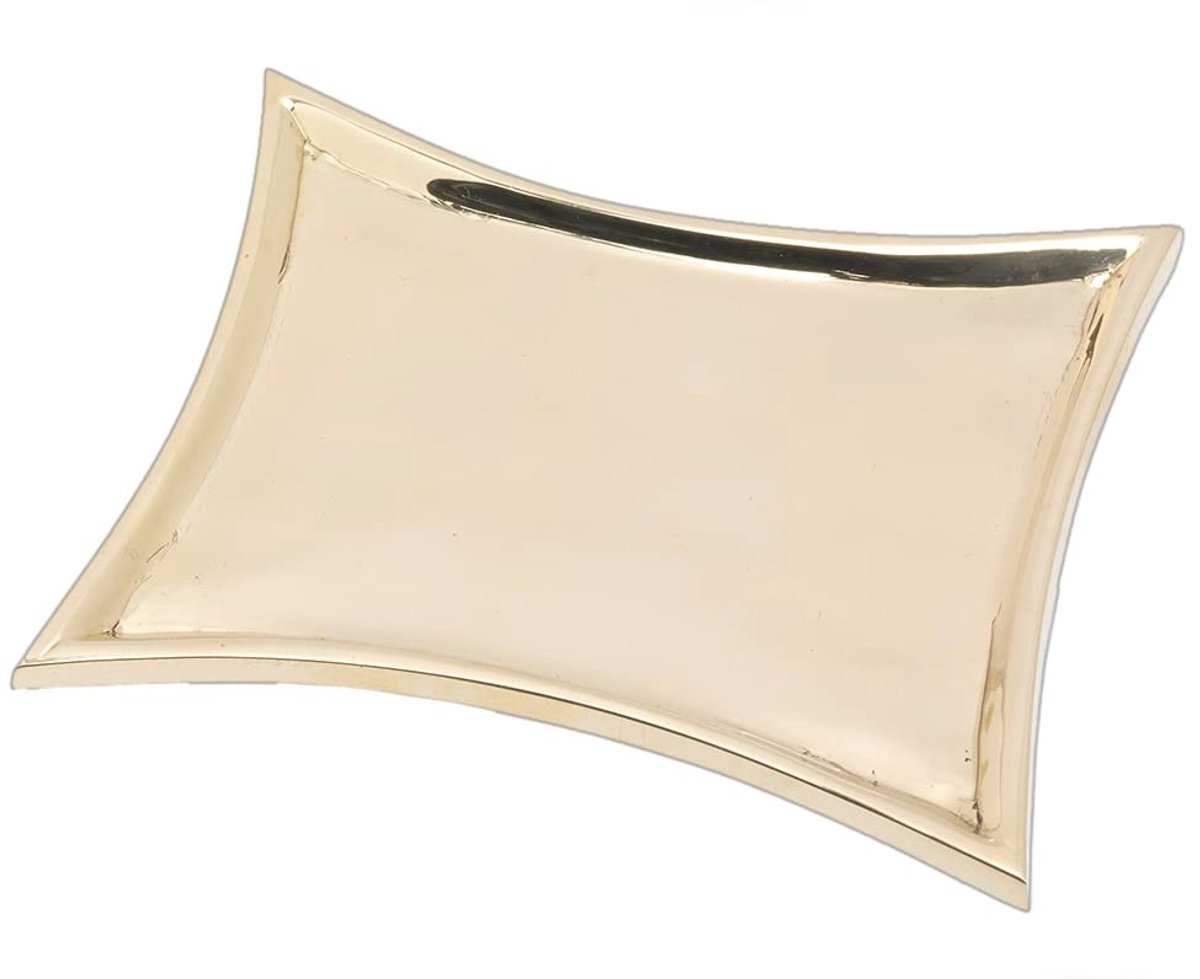 Omgoods - Kaarsenbord Concaaf 11x7 cm van Glanzend Messing Goud