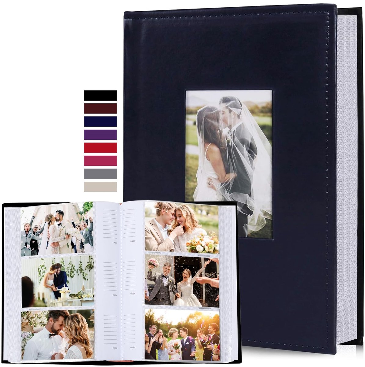 Omgoods - Fotoalbum voor 300 Foto's met PU Leren Kaft