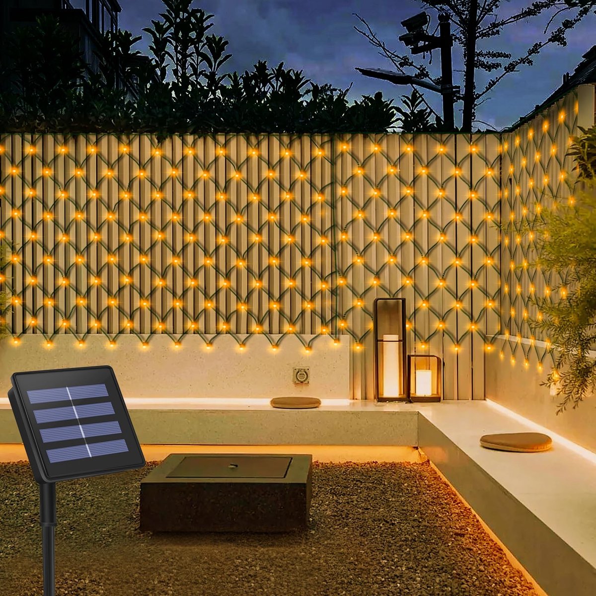 Omgoods - 200 LED Solar Netverlichting voor Buiten