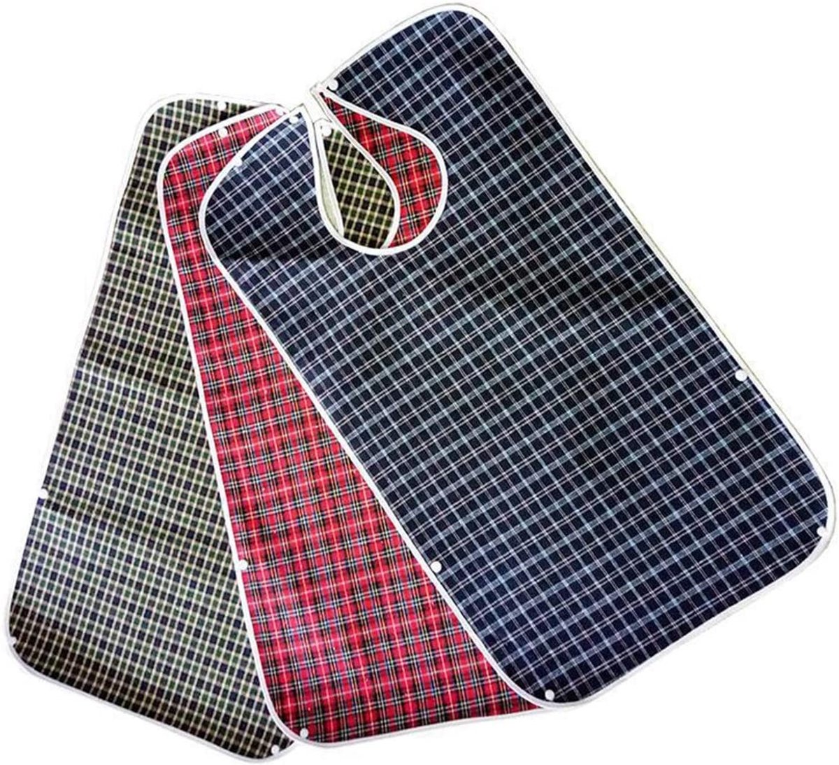 Omgoods- Slabbetjes Volwassen - Wasbare Slabbetjes - Slabbetje met Kruimelvanger - Waterdichte Slab - 3-Pack - 78x44 cm - Eetschort