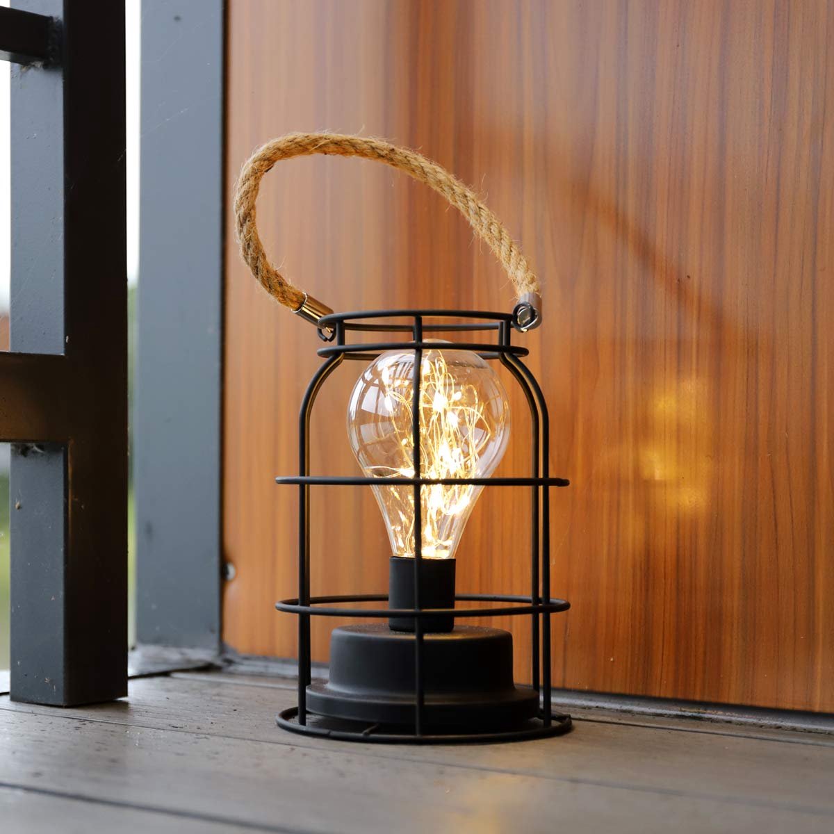 Omgoods - Decoratieve LED Lantaarn met Koperdraad - Warm Wit