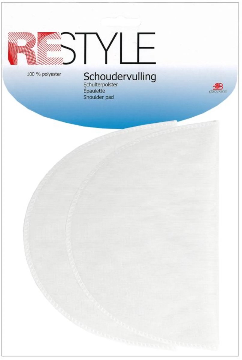 Restyle Schoudervulling Ingezet 10mm Dik 009 Wit