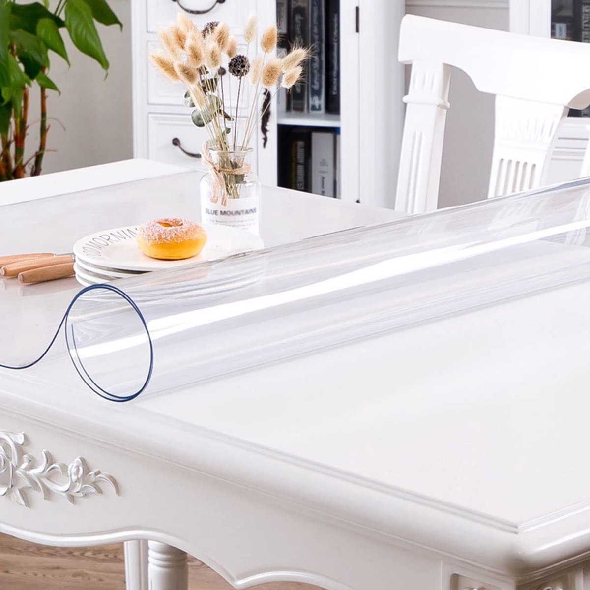 Omgoods - Transparant PVC Tafelkleed voor Bescherming van Tafels 90 x 180 cm