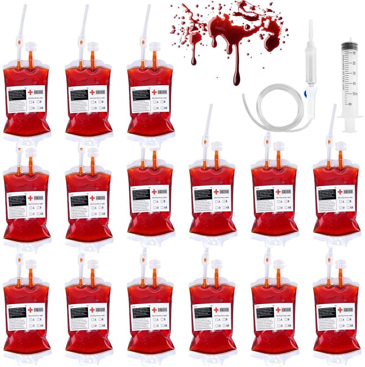 Omgoods - Halloween Drinkbeker Bloedzak, 15 Stuks