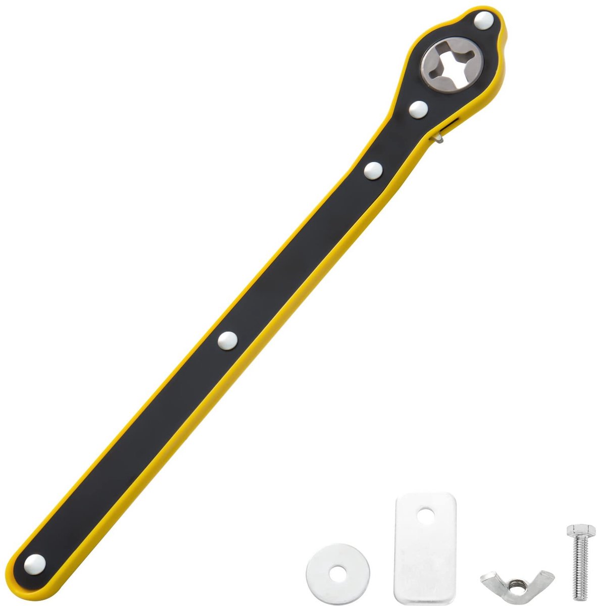 Omgoods- Krik Ergonomisch Ontwerp - 360° Draaibare Hoofd - Stevige Handgreep - Geschikt voor Schaarkrik - Lengte 34cm - Makkelijk in Gebruik - Auto Jack