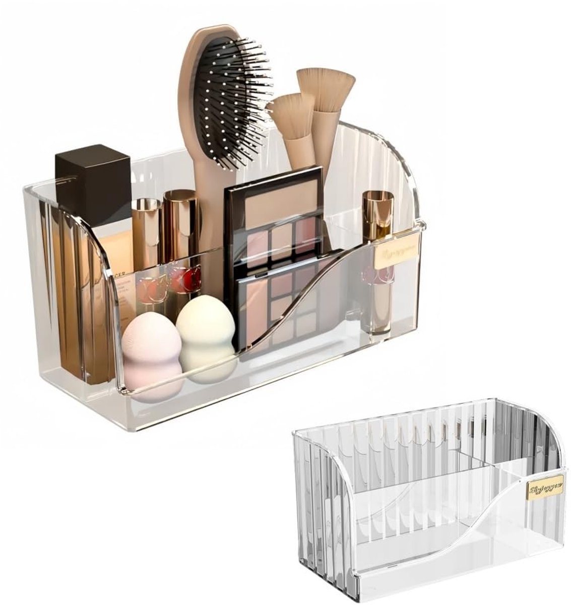 Omgoods - 2 Stuks Makeup Organizers - Cosmetica Opbergbak met 4 Compartimenten