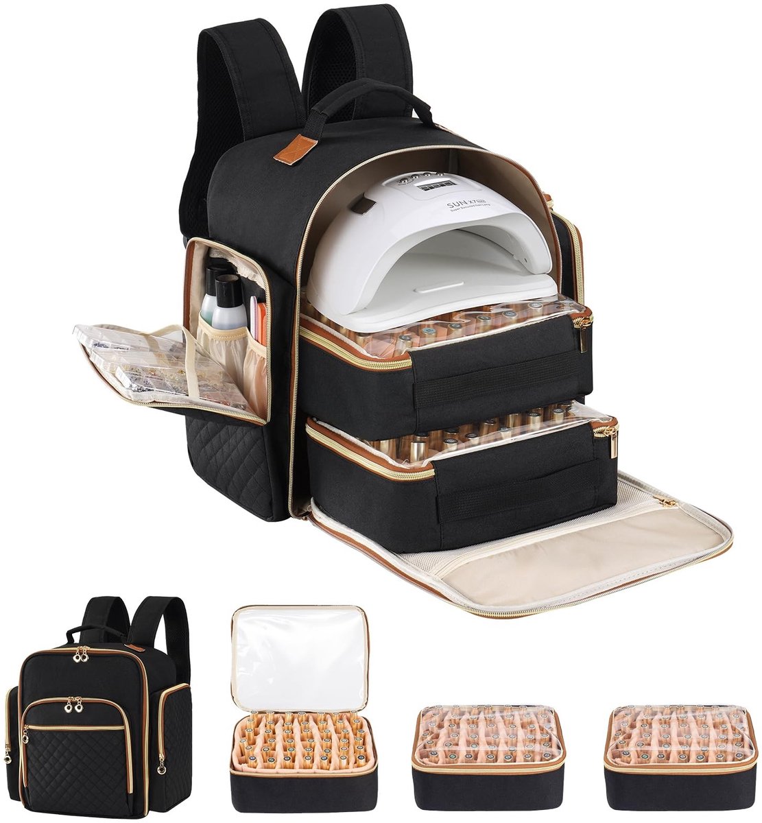 Omgoods - Nagellak Organizer Tas voor 126 Flessen in 3 Laag Design