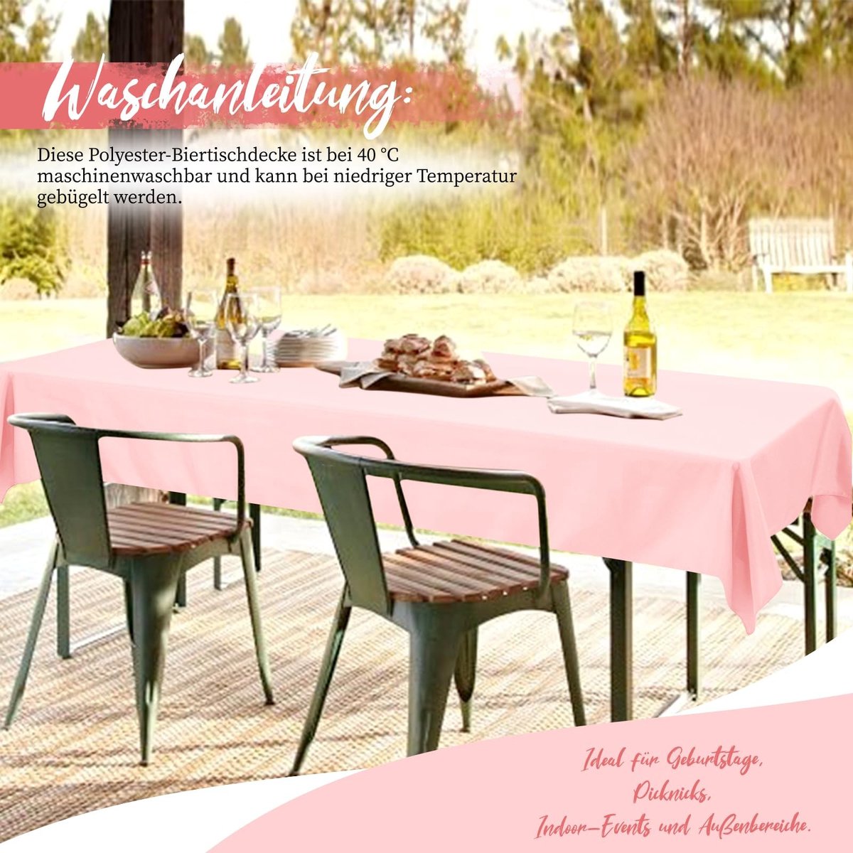 Omgoods - Set van 6 Premium Polyester Tafelkleed voor Bier Tafels
