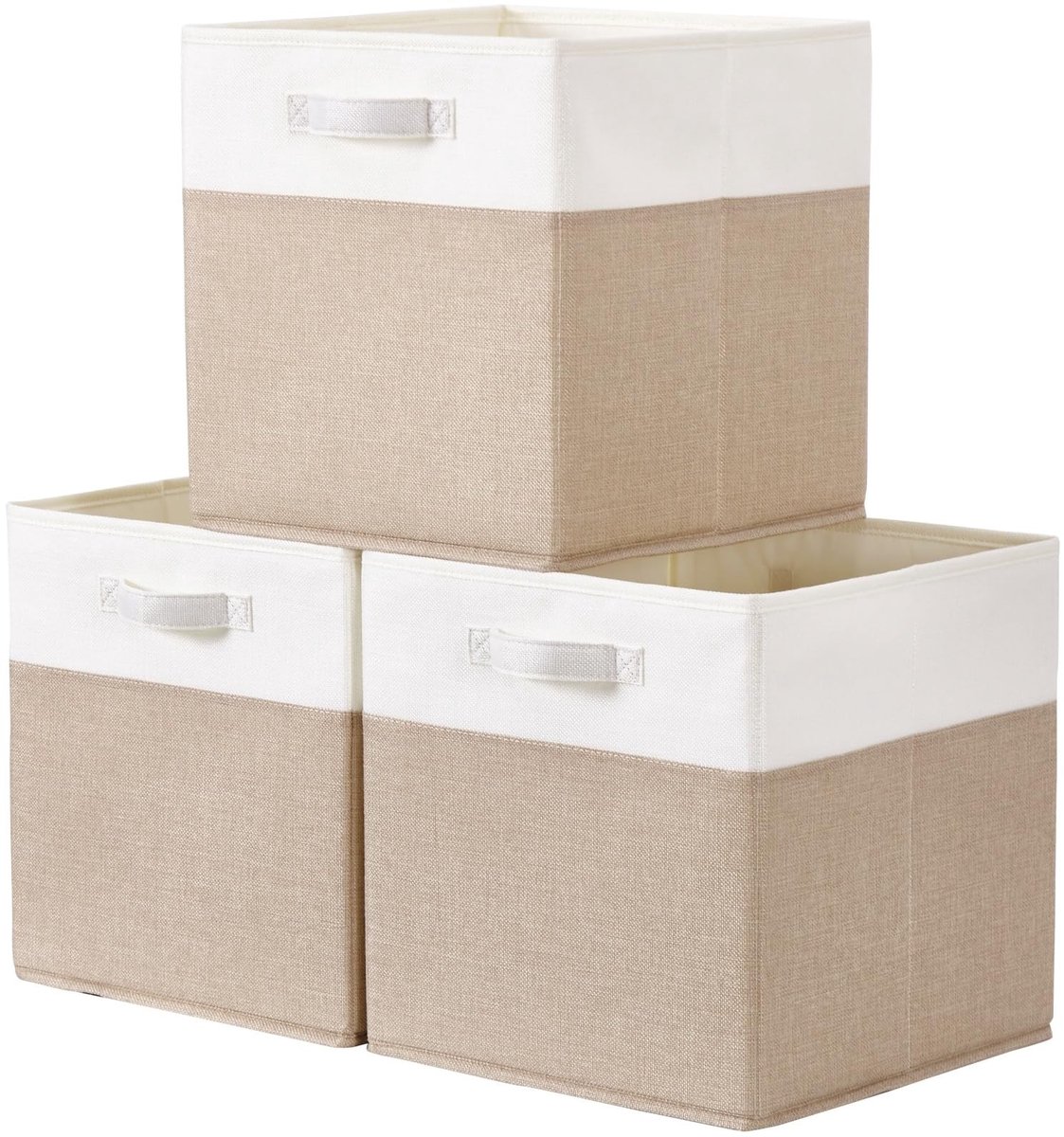 Omgoods- Opbergdozen 30 x 30 x 30 cm - Opvouwbare Opbergdoos - Set van 3 - Kleding/Boeken/Speelgoed - Perfect voor Kallax - Organiseren van Kasten - Opbergmand