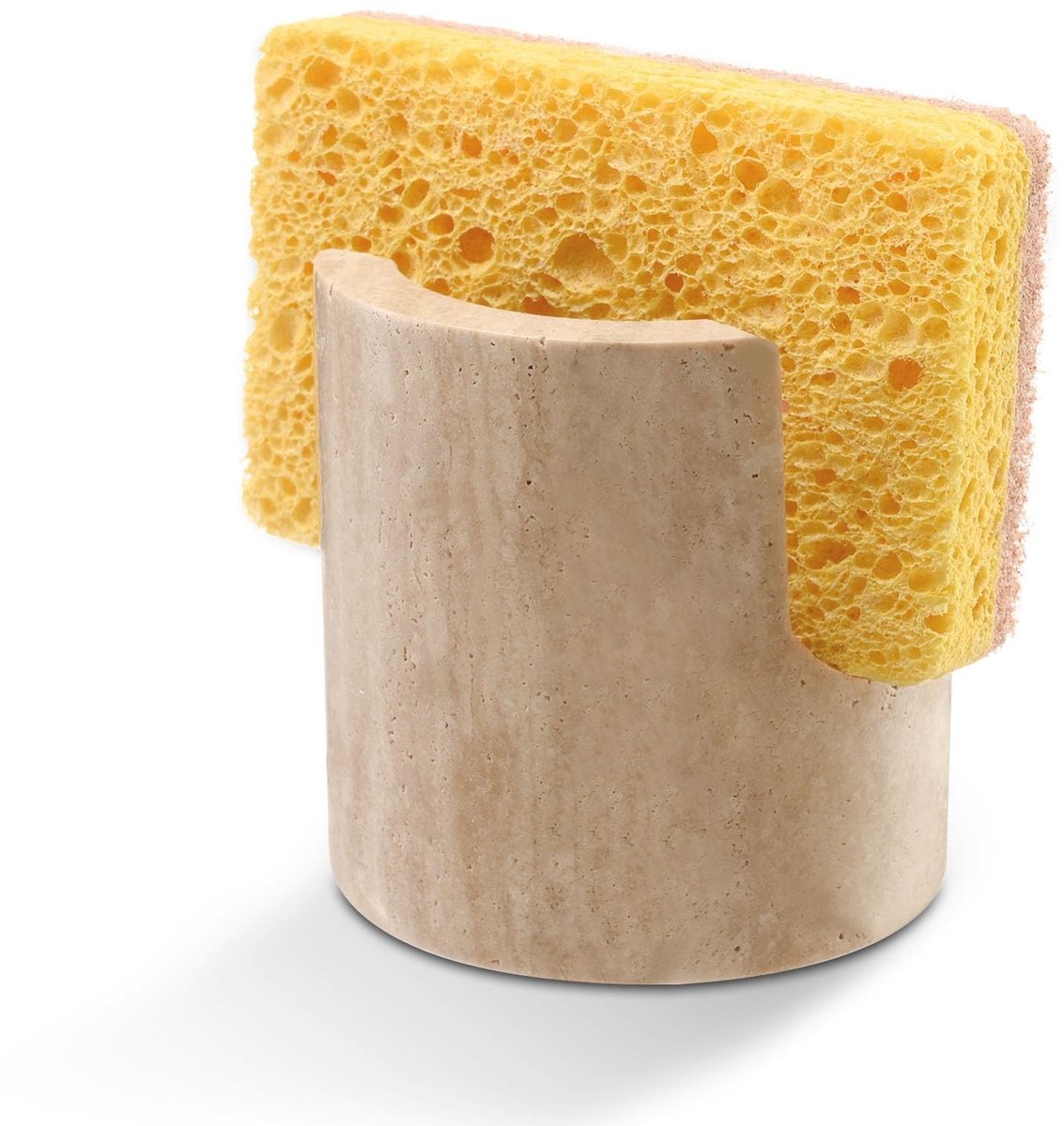 Omgoods - Natuurlijke Travertine Spons Rek voor Keuken