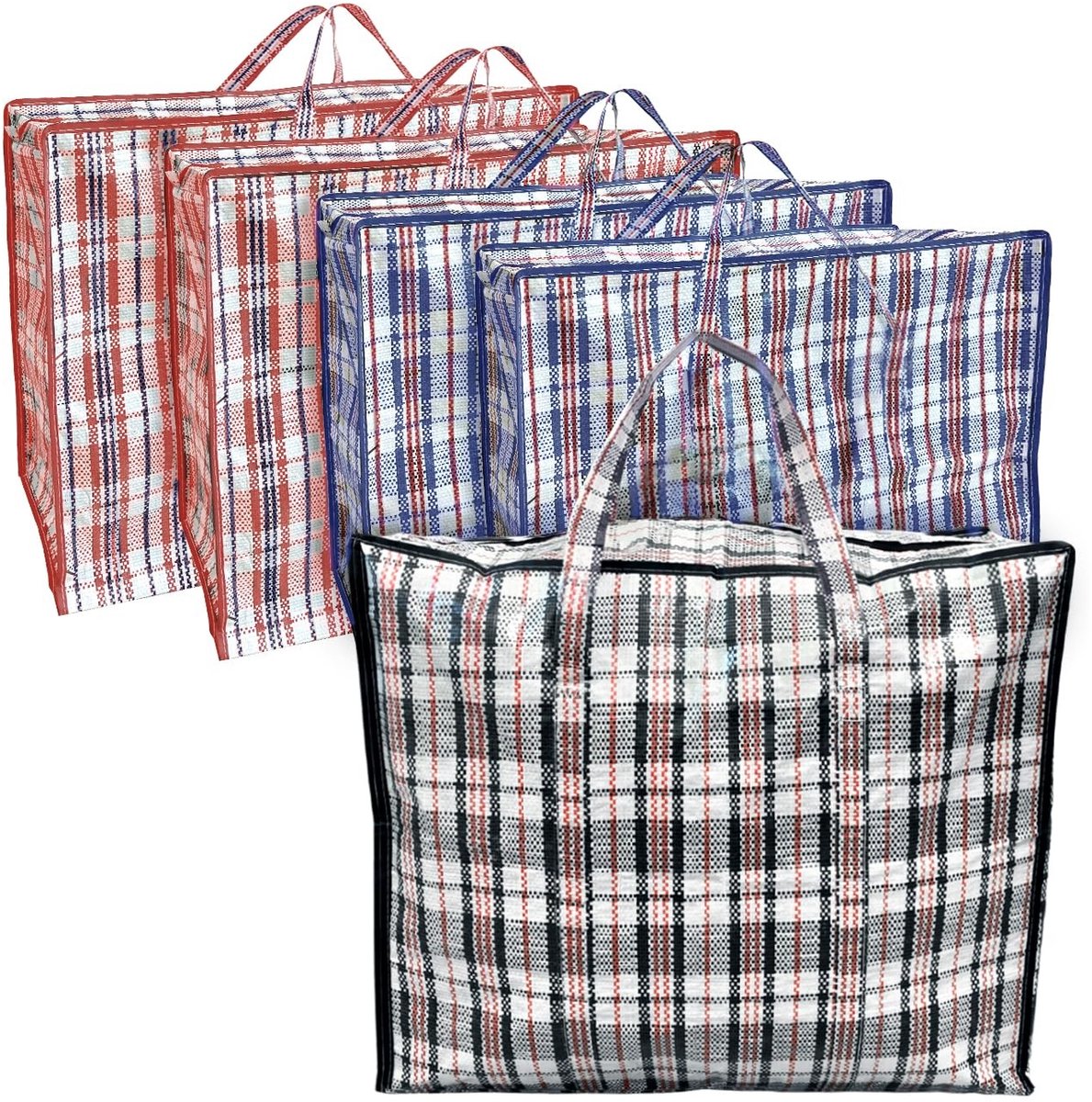 Omgoods - Herbruikbare Waszakken met Rits, Set van 5 voor Kledingopslag (80L)