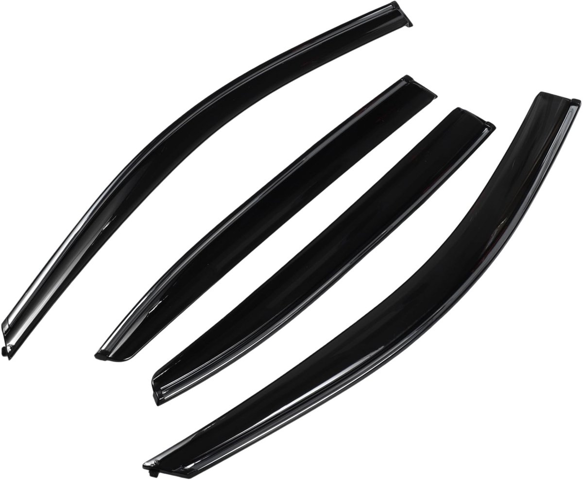 Omgoods - Zwarte Regenbeschermers voor Auto, Tape-On Montage