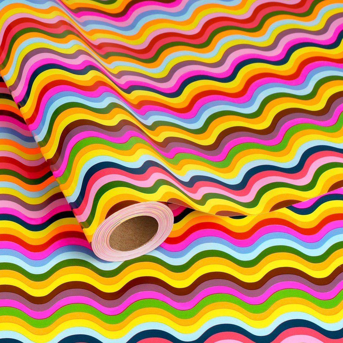 Omgoods - Cadeaupapier voor Verjaardag en Vakantie in Wavy Stripe