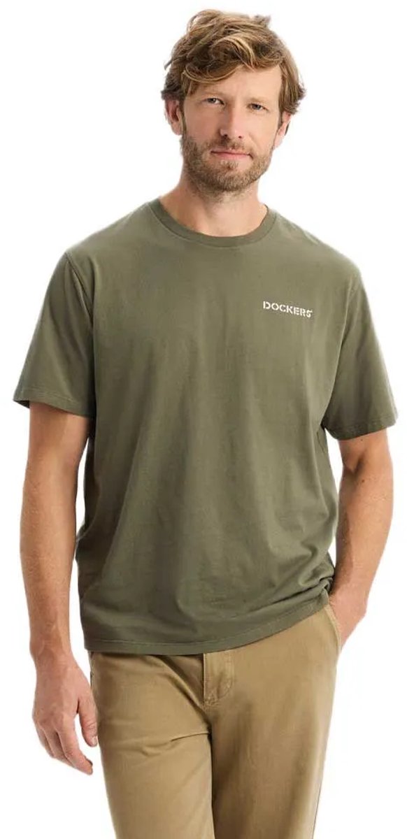 Dockers Graphic Regular Fit T-shirt Met Korte Mouwen Groen M Man