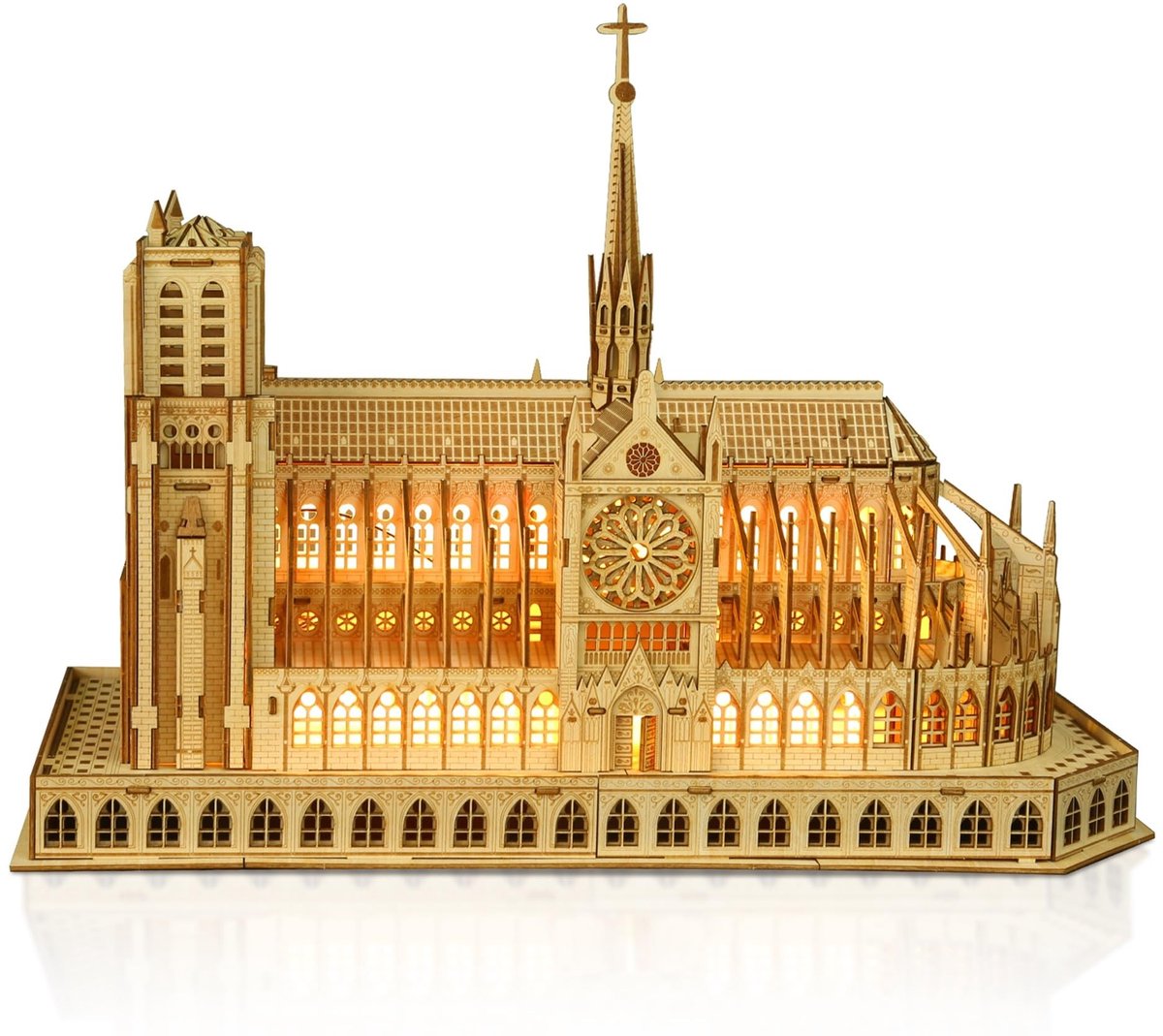 Omgoods - 3D Houten Puzzel Notre Dame de Paris, 266 Stukjes