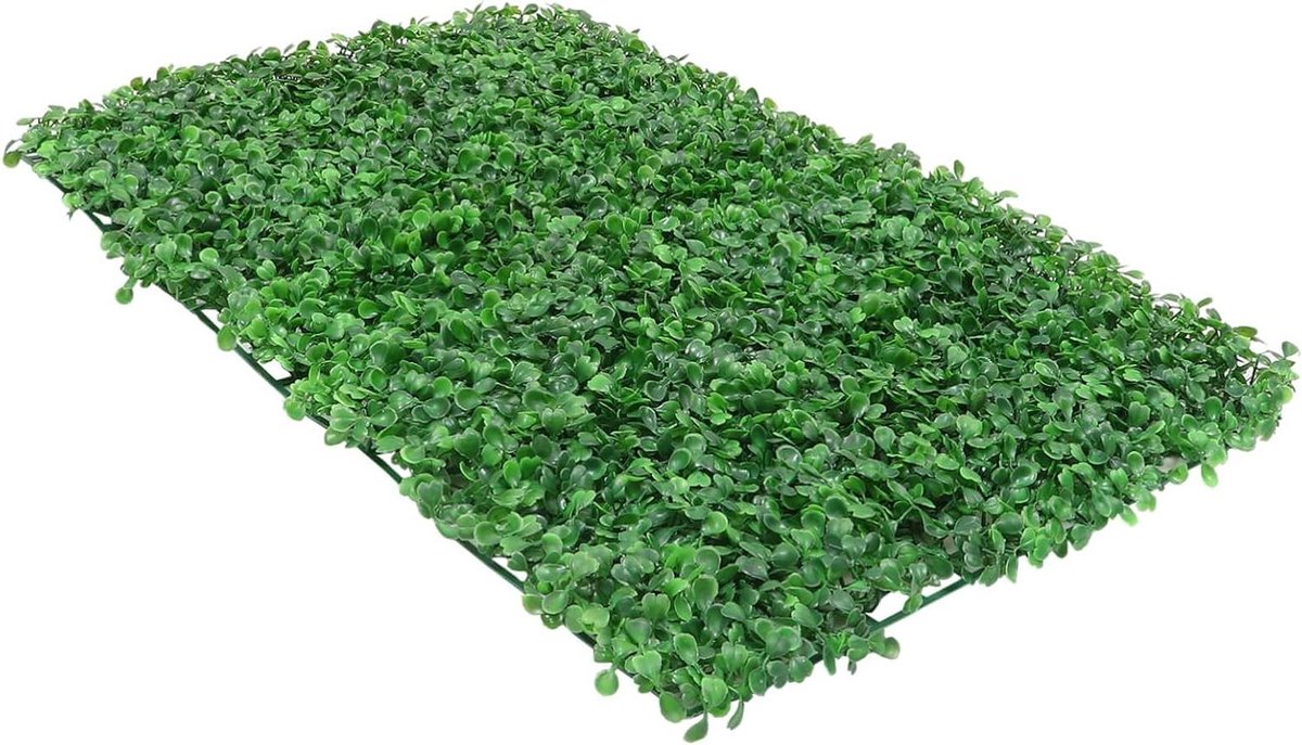 Kunstgras Wandpaneel - Faux Plantenwand - Decoratie Binnen Buiten - Onderhoudsvriendelijk - 40 x 60 cm - Groen