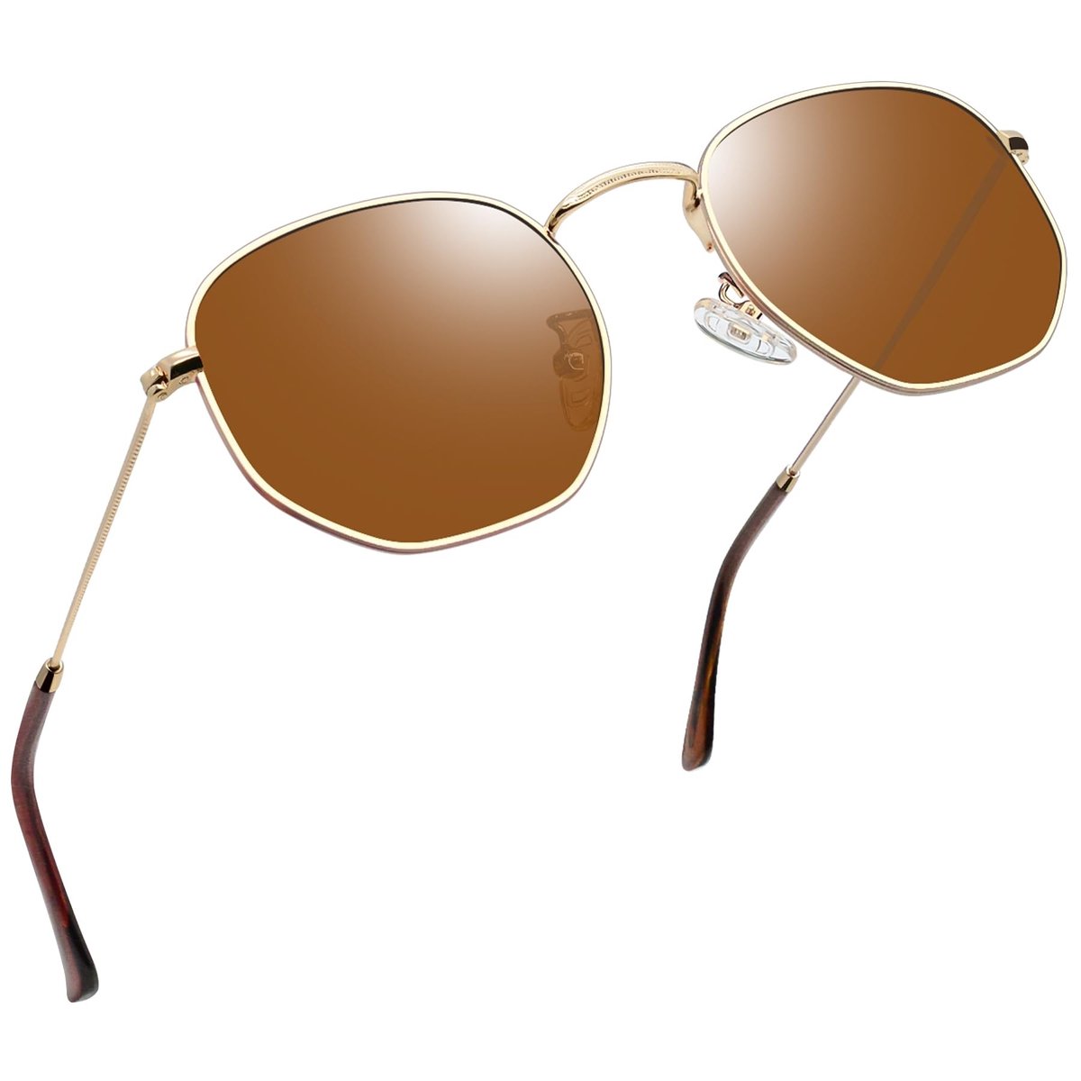 Omgoods - Hexagonale Zonnebril met UV400 Bescherming voor Heren en Dames