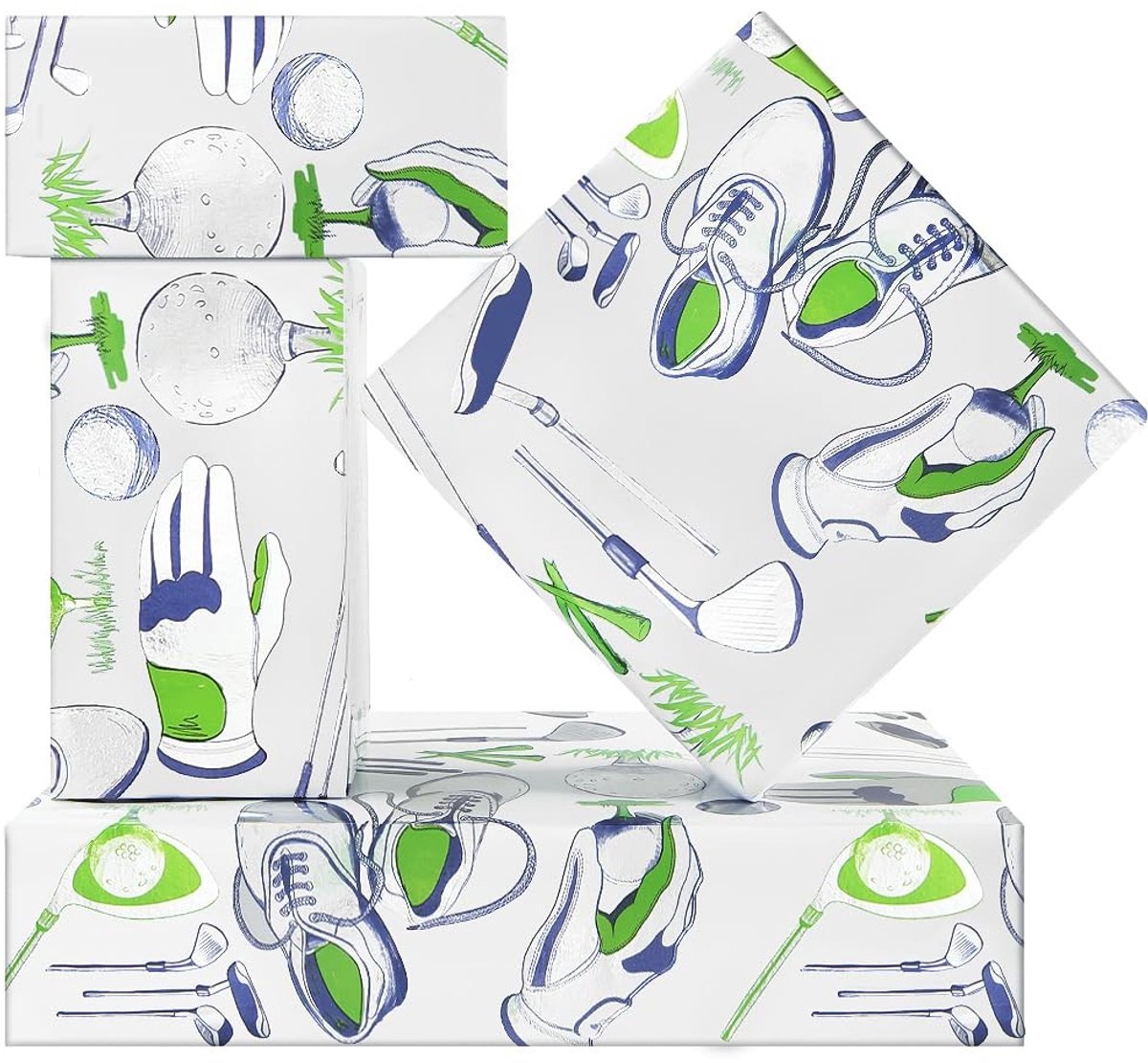 Omgoods - Holografisch Inpakpapier voor Golfcadeaus en Feestelijke Gelegenheden