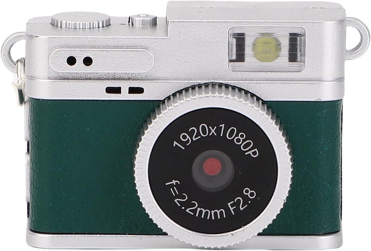 Omgoods- Mini Camera 1080p - Sleutelhanger Camera - Draadloos - Retro Fotocamera - Compact - Ingebouwde LED Verlichting - Sleutelhangercamera