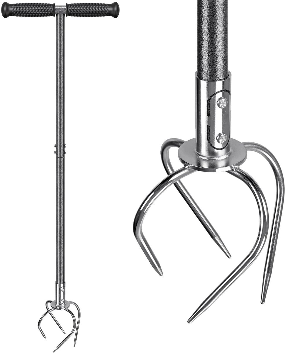 Omgoods - Handmatige Tuin Grondcultivator met Lange Handgreep