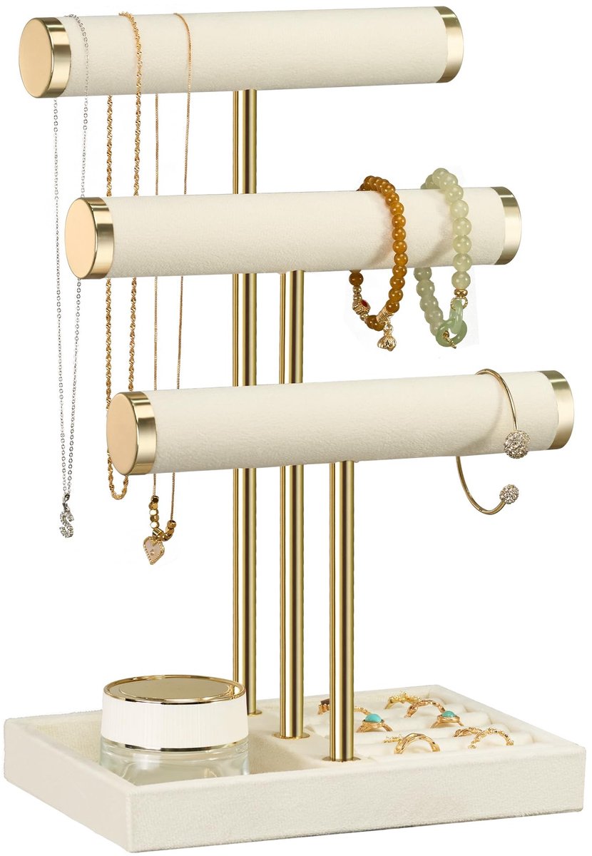 Omgoods - 3 Laags Sieraden Organizer in Beige