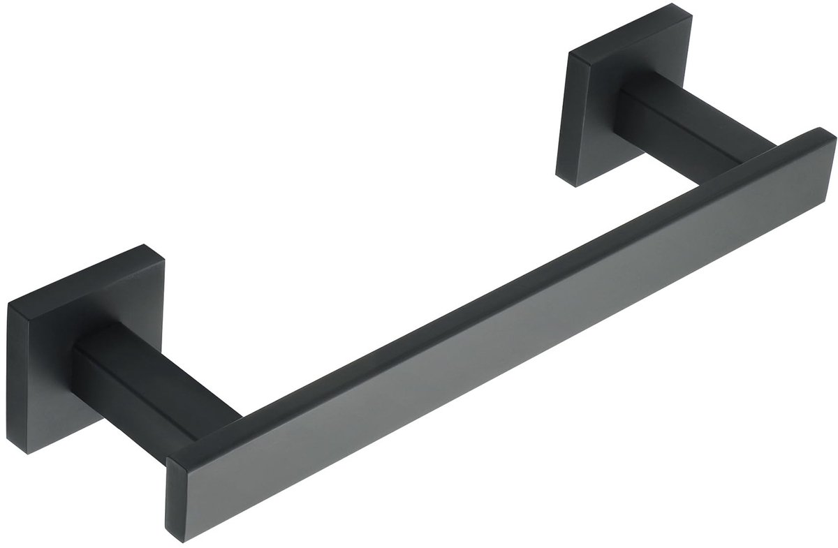 Omgoods - Zwarte Handdoekhouder Wandmontage - Minimalistisch Ontwerp